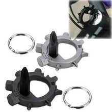 Multi Function Stainless Steel Screwdriver Key Ring EDC Tool Bottle Opener Bicycle Adjust Tools Grey Black Color EF8