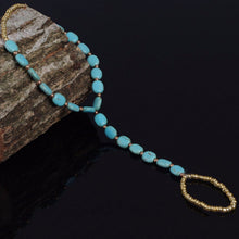 Natural Turquoise Stone Anklet Ankle Foot Bracelet Barefoot S als Anklets EF8
