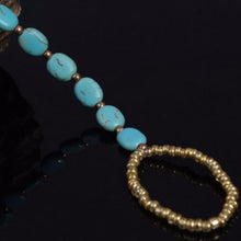 Natural Turquoise Stone Anklet Ankle Foot Bracelet Barefoot S als Anklets EF8