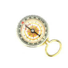 Outdoor Camping Hiking Portable Brass Pocket Golden Compass Navigation EF8