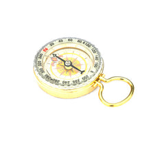 Outdoor Camping Hiking Portable Brass Pocket Golden Compass Navigation EF8