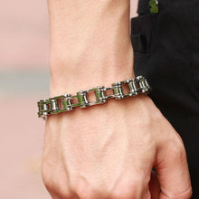 Punk Biker Bracelet Male Motorcycle Link Chain Bike Bicycle Chain Bracelet Bangles Classic Stainless Steel Bracelet Men EF8