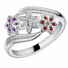 Ring For Women Plated Flower Ring Mini Finger Women Rings Wedding Jewelry  EF8