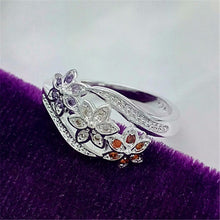 Ring For Women Plated Flower Ring Mini Finger Women Rings Wedding Jewelry  EF8