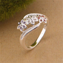 Ring For Women Plated Flower Ring Mini Finger Women Rings Wedding Jewelry  EF8