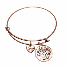 Style Alloy Trendy Bracelet Bangles Vintage Tree of Life Love Heart Bangle Gifts For Women girls EF8