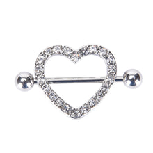 Nipple Ring Heart Gem Dangle Chain Nipple Shield Ring Body Jewelry Nipple Shield Rings Jewelry Helix Piercing Barbell EF8