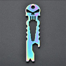 Outdoor Stainless Skull EDC Survival Pocket Tool Key Ring Pendant Opener Keychain EF8