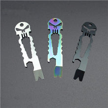 Outdoor Stainless Skull EDC Survival Pocket Tool Key Ring Pendant Opener Keychain EF8