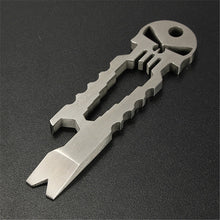 Outdoor Stainless Skull EDC Survival Pocket Tool Key Ring Pendant Opener Keychain EF8