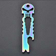 Outdoor Stainless Skull EDC Survival Pocket Tool Key Ring Pendant Opener Keychain EF8