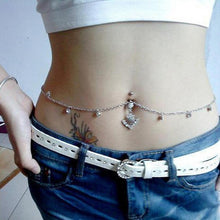 Pendant Steel Piercing Belly Barbell Navel Ring Bar Waist Chain EF8