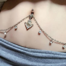 Pendant Steel Piercing Belly Barbell Navel Ring Bar Waist Chain EF8