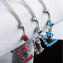 Pendant Steel Piercing Belly Barbell Navel Ring Bar Waist Chain EF8