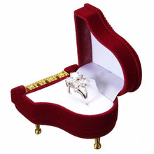 Piano Ring Box Earring Pendant Necklace Jewelry Treasure Gift Case Wedding EF8