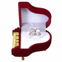 Piano Ring Box Earring Pendant Necklace Jewelry Treasure Gift Case Wedding EF8