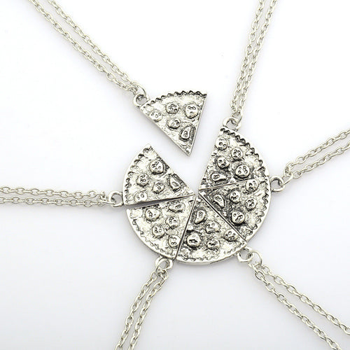 Pizza Pendant Necklaces Friendship Necklace Best Friends Forever Creative Keepsake Memorial Day For Friends EF8