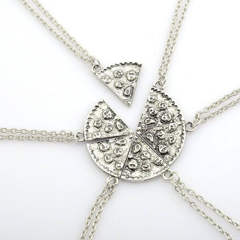 Pizza Pendant Necklaces Friendship Necklace Best Friends Forever Creative Keepsake Memorial Day For Friends EF8