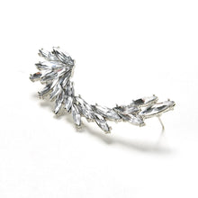 Right Ear Clip Rhinestone Earcuff Jewelry Meniscus Silver Plated Clip On Earrings Ear Cuffs For Women   Girls EF8