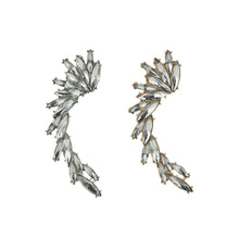 Right Ear Clip Rhinestone Earcuff Jewelry Meniscus Silver Plated Clip On Earrings Ear Cuffs For Women   Girls EF8