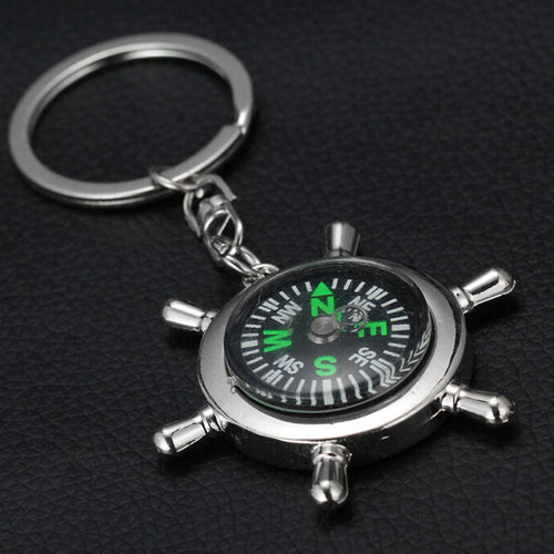 Compass Metal Car Keyring Keychain Key Chain Ring Keyfob Gift EF8
