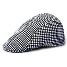 Plaid Flat Hats Beret for Men Women Warm Caps Beret Hat EF8
