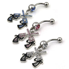 Western Cowgirl Revolver Pistol Gun Dangle Belly Button Navel Ring Body Jewelry EF8
