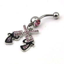 Western Cowgirl Revolver Pistol Gun Dangle Belly Button Navel Ring Body Jewelry EF8