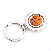 3 Styles 3D Sports Rotating Basketball Football Golf Keychain Keyring Key Fob Ball Key Ring Style Gifts  EF8