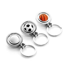 3 Styles 3D Sports Rotating Basketball Football Golf Keychain Keyring Key Fob Ball Key Ring Style Gifts  EF8