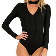 s 5 Colors Women Sexy High Neck V Long Sleeve Shoulder Ribbed Bodysuits Playsuits Rompers Jumpsuits  EF8