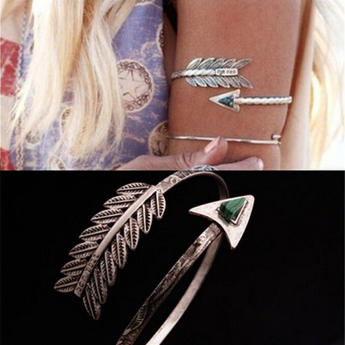 s Adjustable Bohemian Ethnic Upper Arm Bracelet Arm Cuff Vintage Arrow Open Bangle Armlet Arm Cuff  EF8