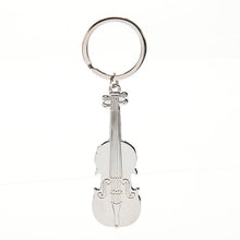 s Mini Creative Violin Charm Music Keyring Keychain Metal Key Ring Chain EF8