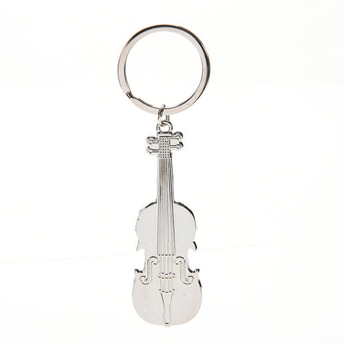 s Mini Creative Violin Charm Music Keyring Keychain Metal Key Ring Chain EF8