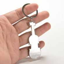 s Mini Creative Violin Charm Music Keyring Keychain Metal Key Ring Chain EF8