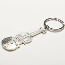 s Mini Creative Violin Charm Music Keyring Keychain Metal Key Ring Chain EF8