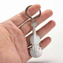 s Mini Creative Violin Charm Music Keyring Keychain Metal Key Ring Chain EF8