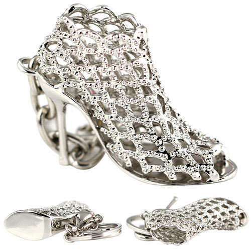 s Rhinestone alloy key rings women charms keychains High heel shoes keychains Gifts For women  EF8
