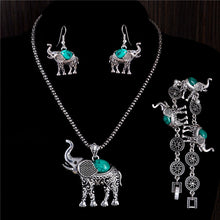 Bohemian Style Women Beautiful Elephant Jewelry Set Include Necklace Earrings Bracelet EF8