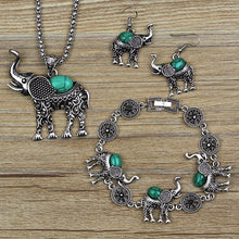 Bohemian Style Women Beautiful Elephant Jewelry Set Include Necklace Earrings Bracelet EF8