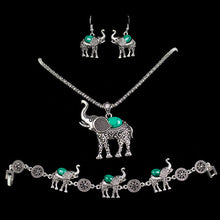 Bohemian Style Women Beautiful Elephant Jewelry Set Include Necklace Earrings Bracelet EF8