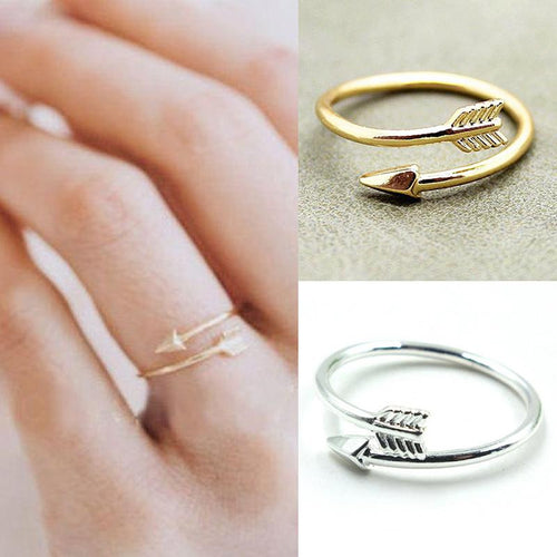 Alloy Bijoux Femme One Direction Tiny Arrow Wrap Rings Pink Gold Plated Knuckle Ring Women Men Jewelry Wedding Gift EF8