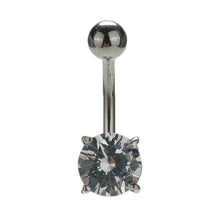 8MM Clear Surgical Body Piercing Jewelry Steel Navel Belly Button Bar Ring EF8