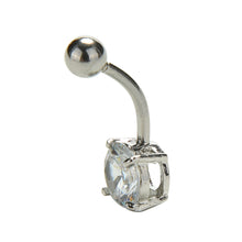 8MM Clear Surgical Body Piercing Jewelry Steel Navel Belly Button Bar Ring EF8