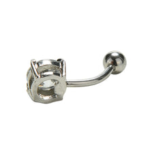 8MM Clear Surgical Body Piercing Jewelry Steel Navel Belly Button Bar Ring EF8