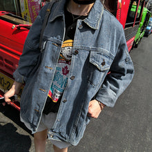 Bf Wind   Women Denim Jacket Vintage Harajuku Oversize Loose Jeans Coat Solid Slim Chaquetas Mujer EF8