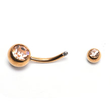 Black Titanium Rhinestone Barbell Navel Belly Button Bar Ring Body Piercing Curved Punk Earring Piercing EF8
