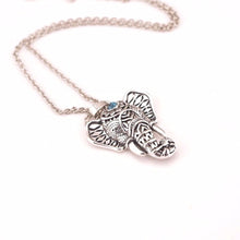Boho Antique Necklaces Women Charm Vintage Pendants Ethnic Turquoise Elephant Choker Necklace Chain  EF8