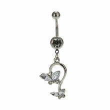 Butterfly Dangle Pendant Ball Button Barbell Bar Belly Navel Ring Body Piercing Jewelry EF8