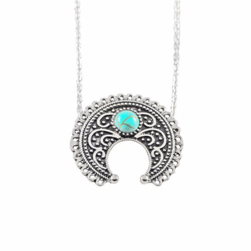 Long Bohemian Beads Necklaces   Pendants for Women Boho Vintage Accessories Statement Turquoise Colar Jewelry Green EF8
